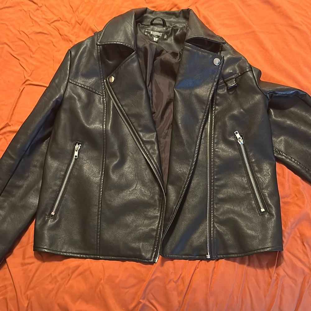 Misguided TALL leather jacket